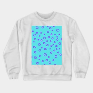 Abstract boho purple bubble pattern Crewneck Sweatshirt